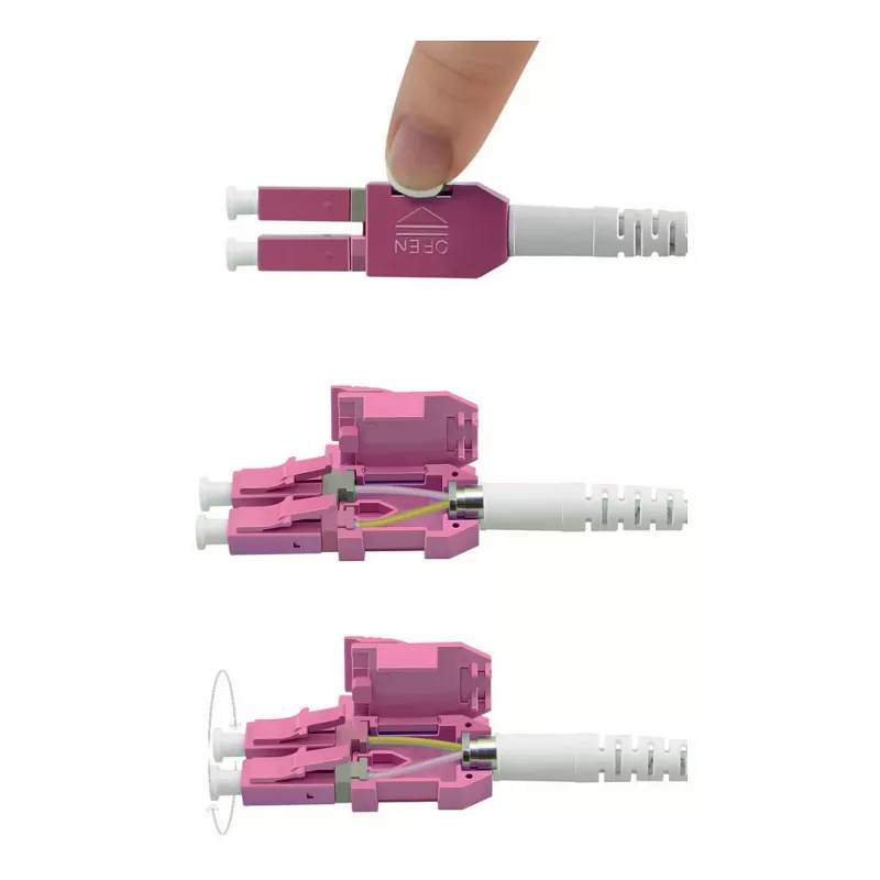 Cable de fibra óptica ROLINE UNIBOOT multimodo 50/125µm OM4 LC dúplex 5m - cable - fibra multimodo