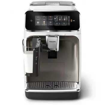 Cafetera espresso Philips EP3343/90 – superautomática, 2 tazas, 15 bar, molinillo cerámico, depósito de café en grano de 275 g, depósito de leche, pantalla táctil TFT