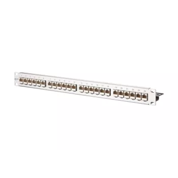 METZ CONNECT E-DAT Modul 24x8(8) 1HE panel de conexiones Cat.6A acero inoxidable - patch panel - 1U - 24 puertos (130921-E)
