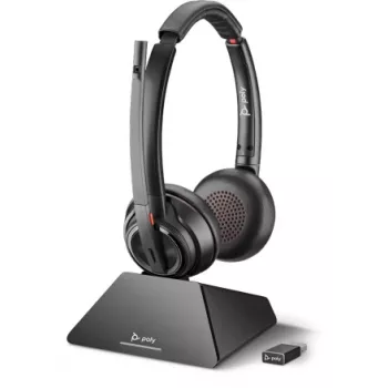 HP Poly Poly Savi 8220 UC - Standard - Sistema de auriculares - on-ear - DECT 6.0 - inalámbrico (209215-02)