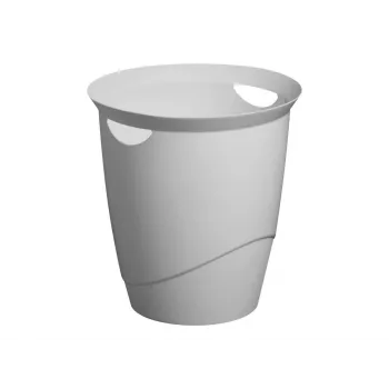 Papelera redonda de plástico gris Durable 776010