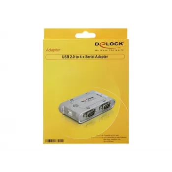 DeLOCK 87414 Adaptador USB 2.0 a 4 puertos RS-232 serie