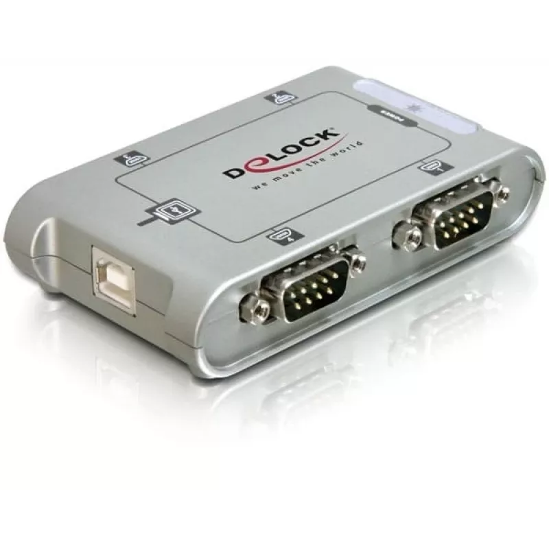 DeLOCK 87414 Adaptador USB 2.0 a 4 puertos RS-232 serie