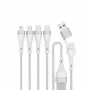 4smarts 541024 Cable USB 1,2 m USB A/USB C USB C/Micro USB-A/Lightning blanco (541024)