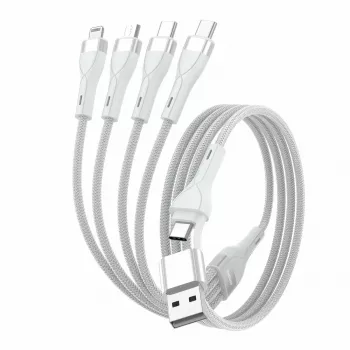 4smarts 541024 Cable USB 1,2 m USB A/USB C USB C/Micro USB-A/Lightning blanco (541024)