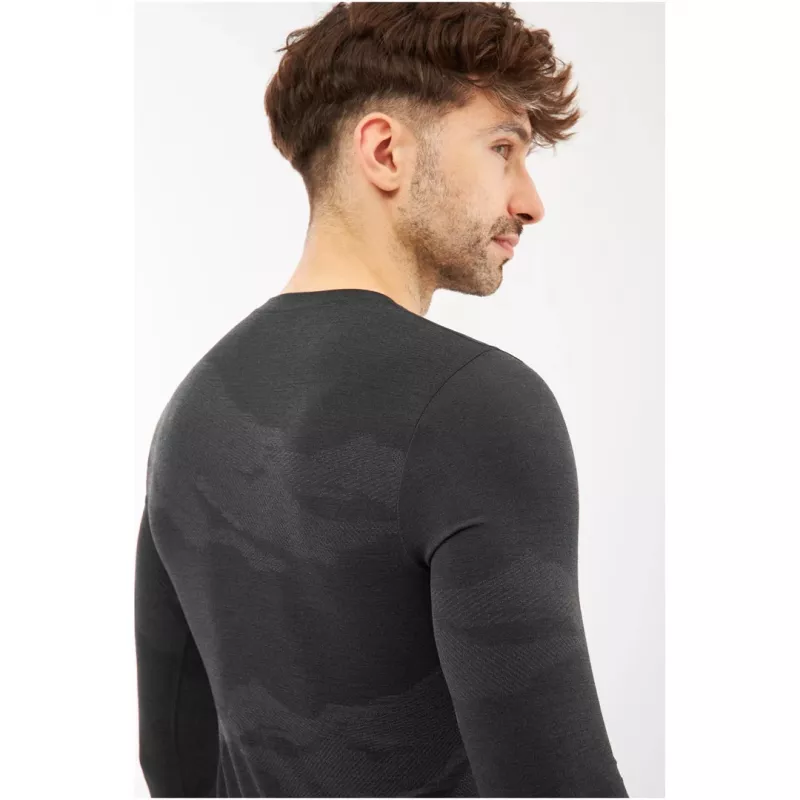 VIKING Gasher Man Ropa interior térmica de manga larga de merino para hombre, talla M, negra