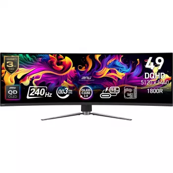 Monitor MSI MPG 491CQPXDE 49 pulgadas Dual QHD QD-OLED 5120 x 1440