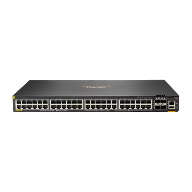 HPE Aruba 6300F - Switch - L3 - gestionado - 48 x 10/100/1000 (PoE+) + 4 x 50 Gigabit Ethernet SFP56 - montaje en rack - PoE+ - conforme a TAA