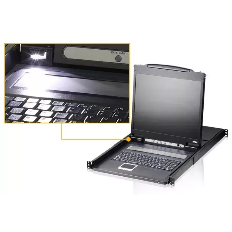 Conmutador KVM ATEN CL1308N montaje en rack negro