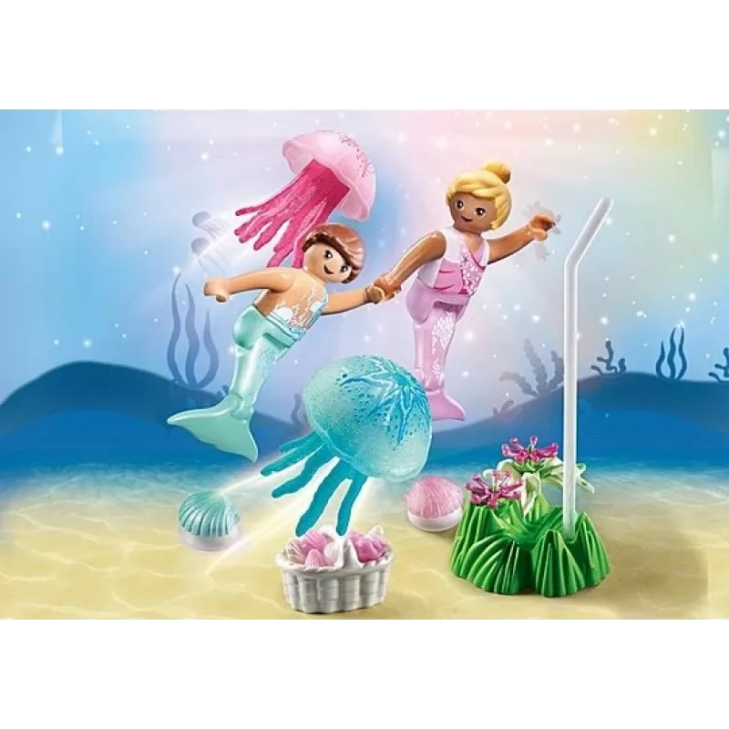 Set de figuras Princess Magic 71504 Sirenas infantiles con medusas
