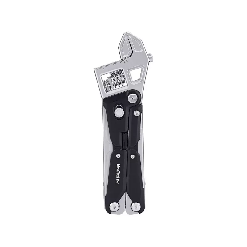 Multiherramienta llave ajustable Nextool NE20362A — Carcasa de aluminio, 11 herramientas, 207 mm desplegada, 153 mm plegada, 313 g