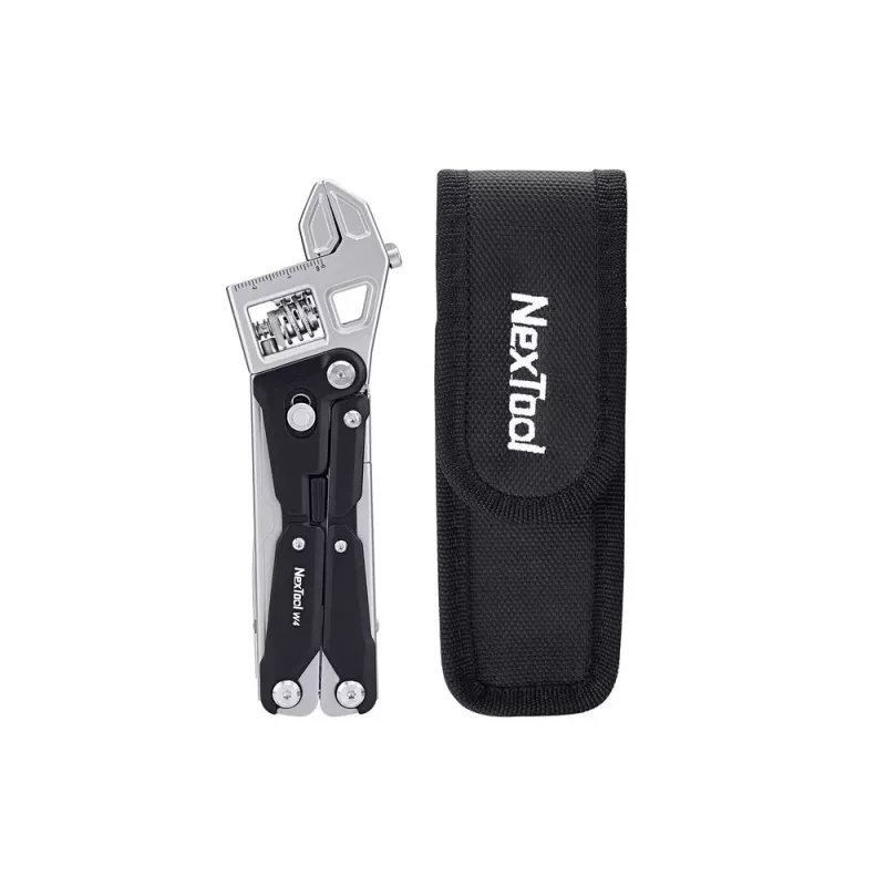 Multiherramienta llave ajustable Nextool NE20362A — Carcasa de aluminio, 11 herramientas, 207 mm desplegada, 153 mm plegada, 313 g
