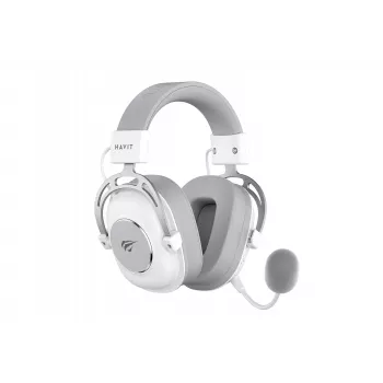 Auriculares over-ear HAVIT H2002YG — inalámbricos 2,4G, Bluetooth, con cable, 20–20.000 Hz, alcance 10 m, 257 g (blanco/gris)