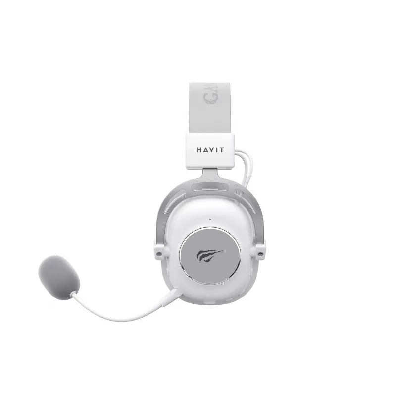 Auriculares over-ear HAVIT H2002YG — inalámbricos 2,4G, Bluetooth, con cable, 20–20.000 Hz, alcance 10 m, 257 g (blanco/gris)