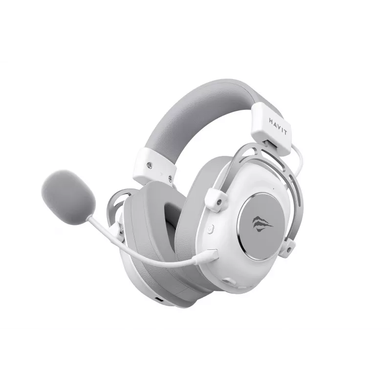 Auriculares over-ear HAVIT H2002YG — inalámbricos 2,4G, Bluetooth, con cable, 20–20.000 Hz, alcance 10 m, 257 g (blanco/gris)