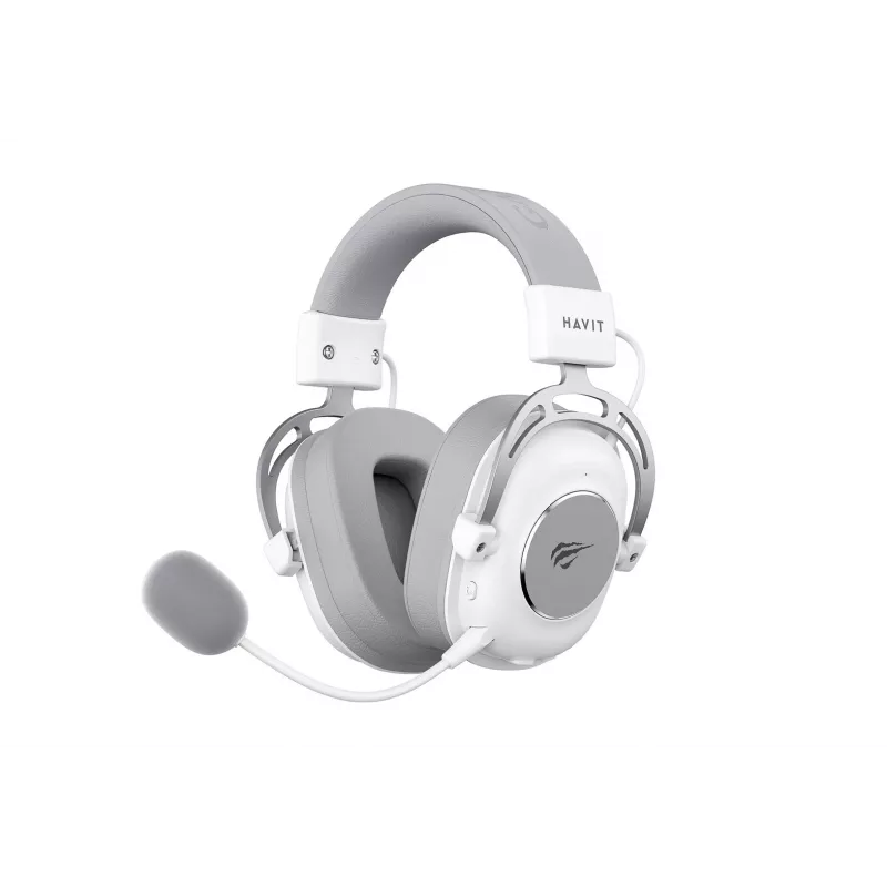 Auriculares over-ear HAVIT H2002YG — inalámbricos 2,4G, Bluetooth, con cable, 20–20.000 Hz, alcance 10 m, 257 g (blanco/gris)