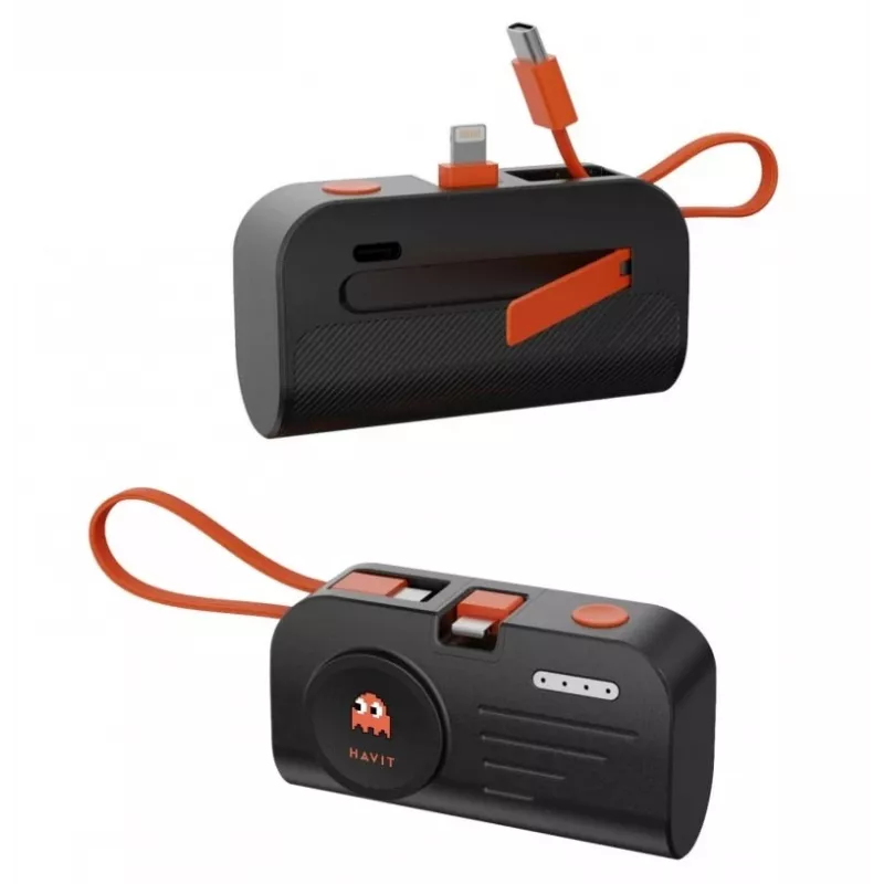 Set de viaje Havit STK011 EU cargador batería externa cable USB-C ventilador de mano