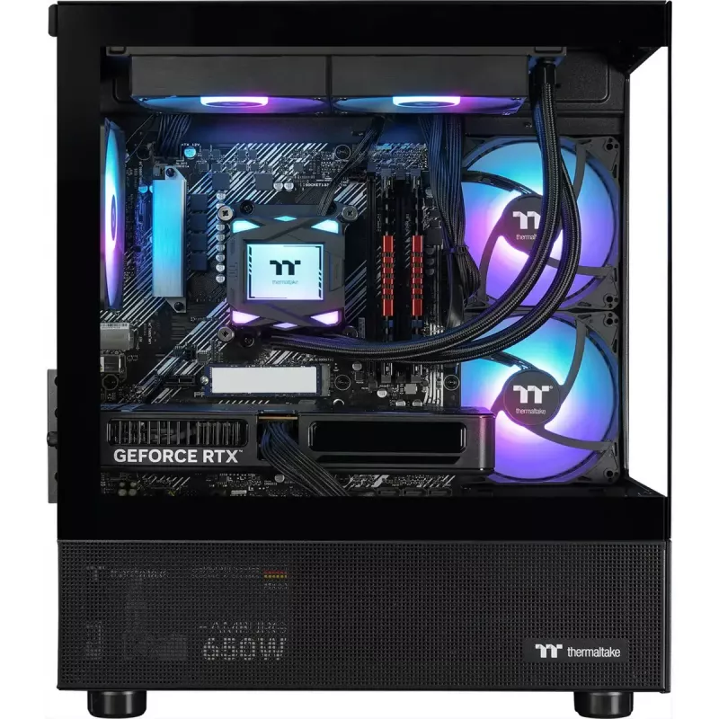 PC de sobremesa THERMALTAKE FTW A-Line LCS 5060 D5 PC gaming, negro/transparente, Windows 11 Home