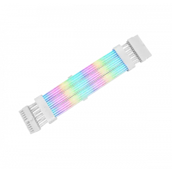 Cable Mod ARGB Snow 24Pin, gestión de cables blanco