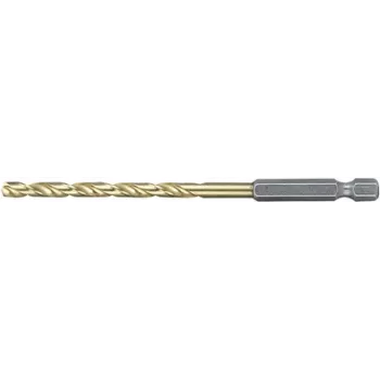 Makita D-14956 broca helicoidal para metal HSS TiN 1 ud. 4,2 mm longitud total 95 mm recubierta de titanio 1/4 pulgadas
