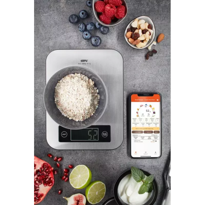 Báscula de cocina GEFU SCORE G-21930 acero inoxidable electrónica