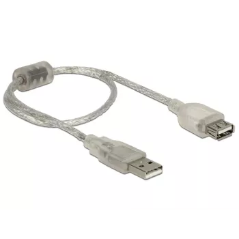 Delock 82244, 0,3 m, USB A, USB A, USB 2.0, 0,48 Gbit/s, Transparente