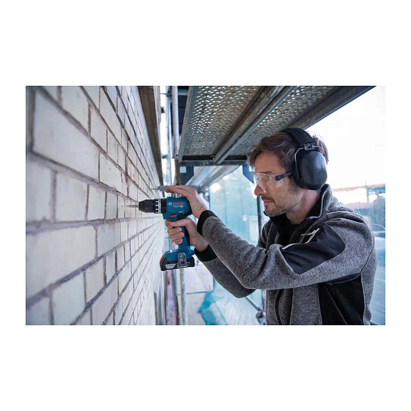 Bosch GSB 18V-45 Professional - Taladro percutor atornillador - Batería - 2 velocidades - Portabrocas de llave 13 mm - 45 N·m - 2 baterías - 18 V (06019K3303)