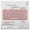 Logitech Pebble 2 Combo teclado ratón incluido Universal RF Wireless + Bluetooth QWERTZ alemán rosa (920-012205)