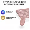 Logitech Pebble 2 Combo teclado ratón incluido Universal RF Wireless + Bluetooth QWERTZ alemán rosa (920-012205)