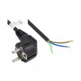 Cable de alimentación con conector Schuko tipo E+F (CEE 7/7, acodado) a extremos pelados, negro, 1,00 mm², 5 m, Good Connections® (P0185-S050)