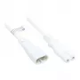 Alargador euro con conector C8 (recto) a conector hembra C7/Euro 8 (recto), blanco, 0,75 mm², 2 m, Good Connections® (P0870-W020)