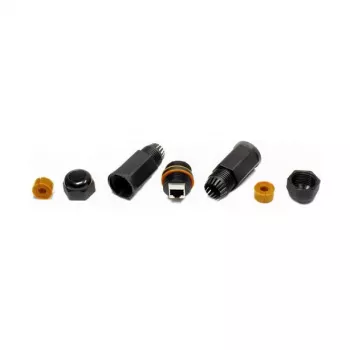 Good Connections ODC-02 acoplador de cable de red RJ45 Cat.6A para exterior IP67, negro