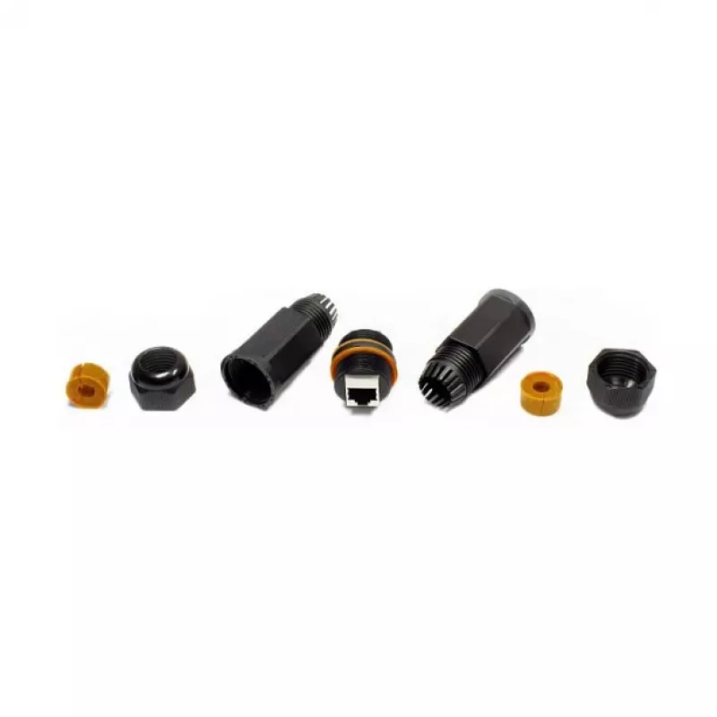 Good Connections ODC-02 acoplador para cable de conexión RJ45 Cat.6A IP67 para exterior, negro