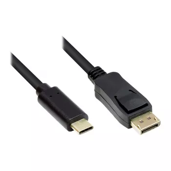 Good Connections GC-M0106 - 2 m - USB-C - DisplayPort - conector macho - conector macho - dorado