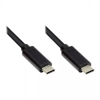 Cable de carga y datos USB 3.1 (Gen.1), conector macho USB-C™ por ambos lados, CU, negro, 1 m, Good Connections® (GC-M0113)
