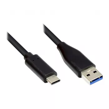 Good Connections GC-M0126 - 0,5 m - USB C - USB A - USB 3.2 Gen 1 (3.1 Gen 1) - 5000 Mbit/s - negro