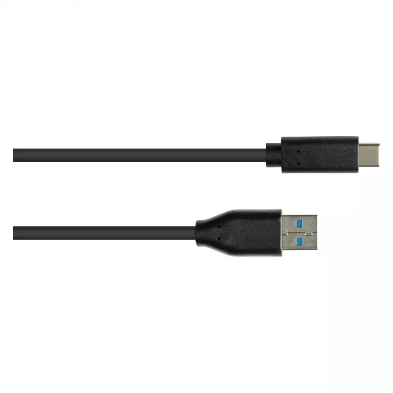 Cable de conexión USB 3.0, conector macho USB 3.0 A a conector macho USB-C™, CU, negro, 1 m, Good Connections®