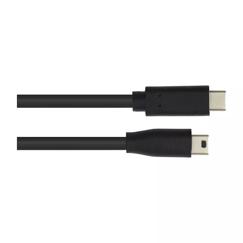 Cable de conexión USB 2.0, conector macho USB-C(TM) a conector macho Mini-B de 5 pines, negro, 3 m, Good Connections (3310-CM030)