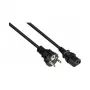 Cable de alimentación con conector macho Schuko tipo E+F (CEE 7/7, recto) a C13 (recto), negro, 1,00 mm², 5 m, G (P0030-S050)