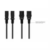 Cable de alimentación con conector macho Schuko tipo E+F (CEE 7/7, acodado) a C13 (recto), negro, 1,50 mm², 7,5 (P0130-S075)