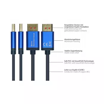 Cable Alcasa SmartFLEX – 5 m – DisplayPort – DisplayPort – conector macho – conector macho – 7680 x 4320 píxeles (4814-SF050B)