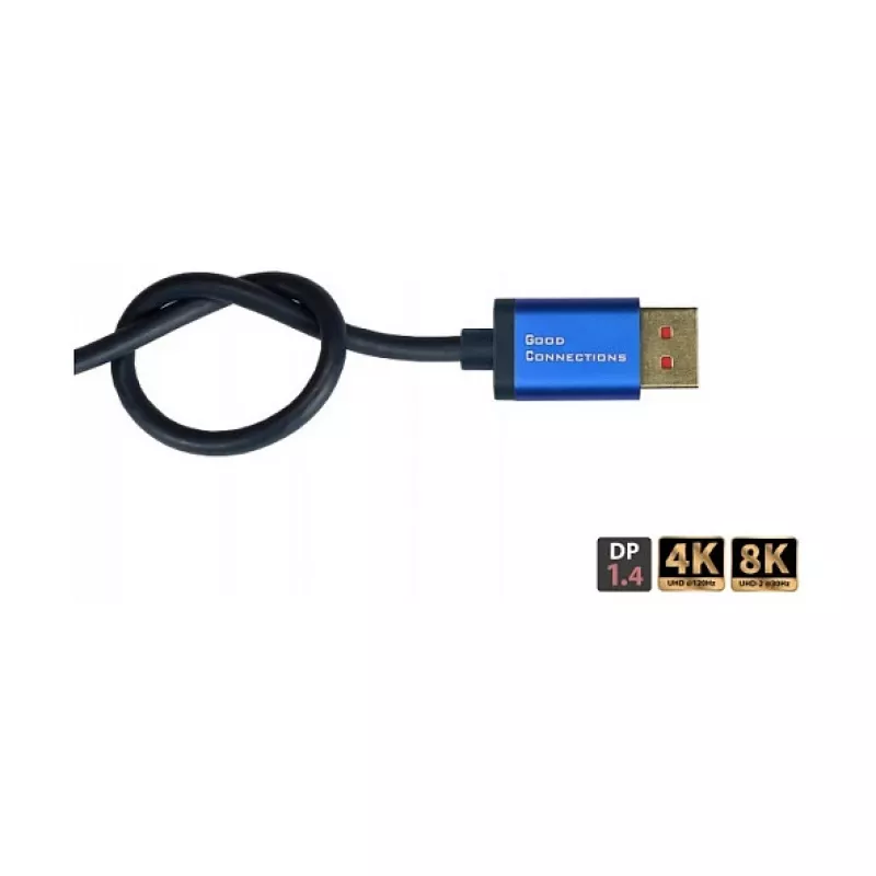 Cable Alcasa SmartFLEX – 5 m – DisplayPort – DisplayPort – conector macho – conector macho – 7680 x 4320 píxeles (4814-SF050B)