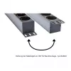 Regleta de enchufes Good Connections 19 - 1HE - conector macho Schutzkontakt a 9x conector hembra Schutzkontakt - protección infantil - perfil de plástico - negra