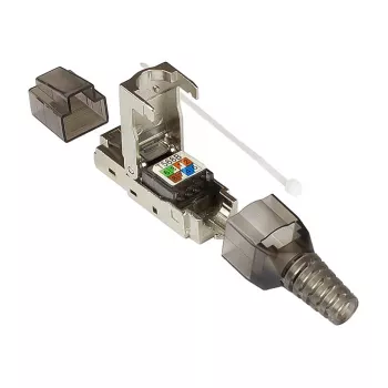 Good Connections GC-N0147 - RJ-45 - negro - plateado - transparente - conector macho - recto - Cat6a - S/UTP (STP)