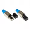 Conector macho RJ45 Good Connections Cat. 8.1 sin herramienta, montaje en campo, STP apantallado, metal - Cable - Red