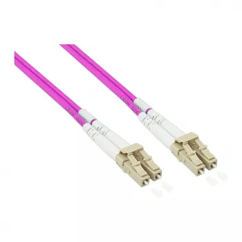 Alcasa LW-P820LC4 Cable de fibra óptica 20 m LC/UPC OM4 capuchino - violeta - blanco (LW-P820LC4)