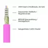 Alcasa LW-P820LC4 Cable de fibra óptica 20 m LC/UPC OM4 capuchino - violeta - blanco (LW-P820LC4)