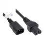 Cable de conexión de aparato IEC Hot-Condition C14 (recto) a C15 (recto), negro, 0,75 mm², 1 m, Good Connections® (P1450-S010)