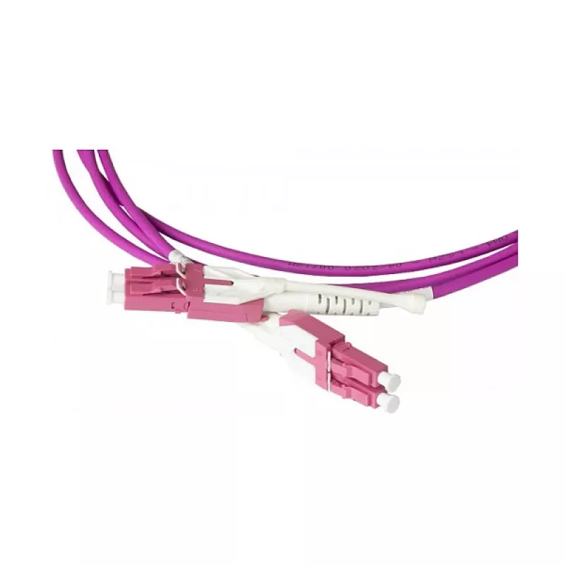 Cable de parcheo de fibra óptica dúplex OM4 (multimodo, 50/125) LC/LC, UNIBOOT, LSZH, polaridad reversible, lengüeta de desbloqueo, 7,5 m, Good Connections® (LW-U8075LC4)