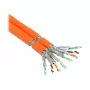 Cable de instalación, cable sin conector Cat.7, S/FTP, PiMF, 1000 MHz, 2x4P dúplex, AWG23, FRNC-B, naranja, 500 m, Good Connections (GC-N0067)